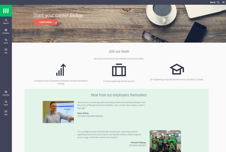 The Manulife Developers website