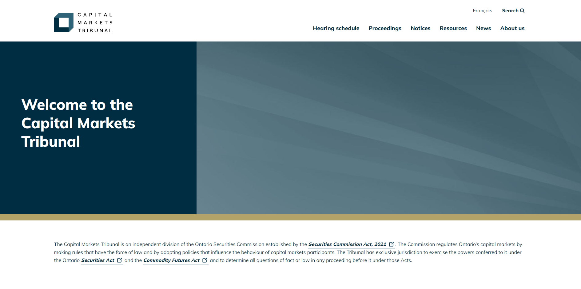 Capital Markets Tribunal website